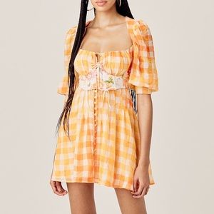 For love and lemons mimosa corset dress orange FLL